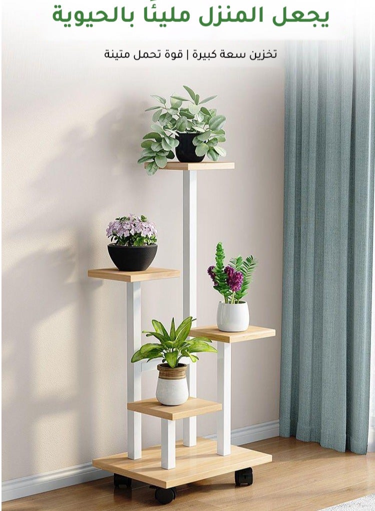 Generic Plant Stand Indoor, 5-Tier Metal Flower Shelf Tiered Plant Stands for Outdoor, Flower Display Rack Holder Corner Flower Holders, Planter Organizer for Patio Garden Living Room Balcony  - Image 3