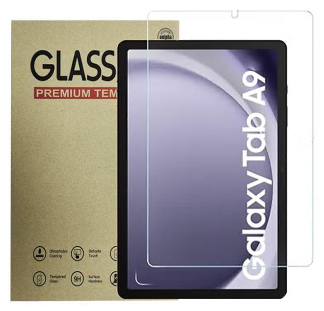 حزمة 1 واقي شاشة لجهاز سامسونج جالاكسي تاب A9، حماية الحواف المحسنة، مقاوم للخدوش، وضوح، مضاد لبصمات الأصابع، سهل التركيب، خالي من الفقاعات. - Image 1