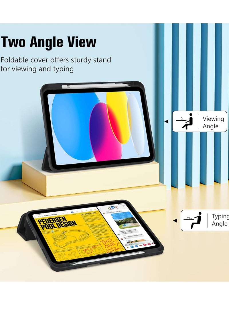 S-TOP - iPad cover iPad11 Pro 2024 with smart pen holder, slim smart cover with kickstand, automatic screen off/on - Image 1
