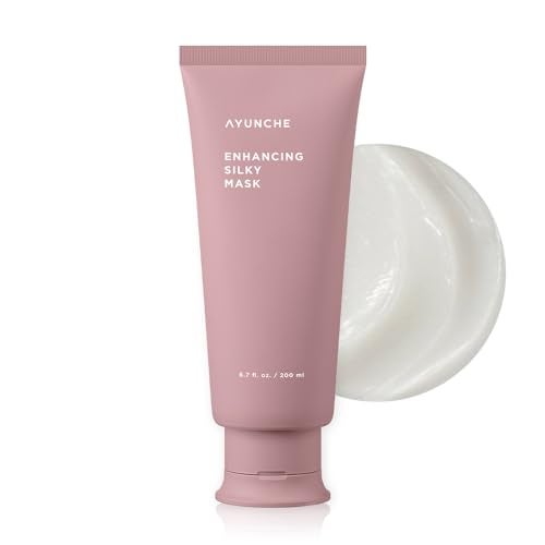 AYUNCHE Enhancing Silky Hair Mask 6.7 fl. oz. (200ml) [For Dyed & Damaged Hair] | Nourishing & Smoothing Deep Conditioner with Camellia Oil | Korean Salon Brand - Image 1