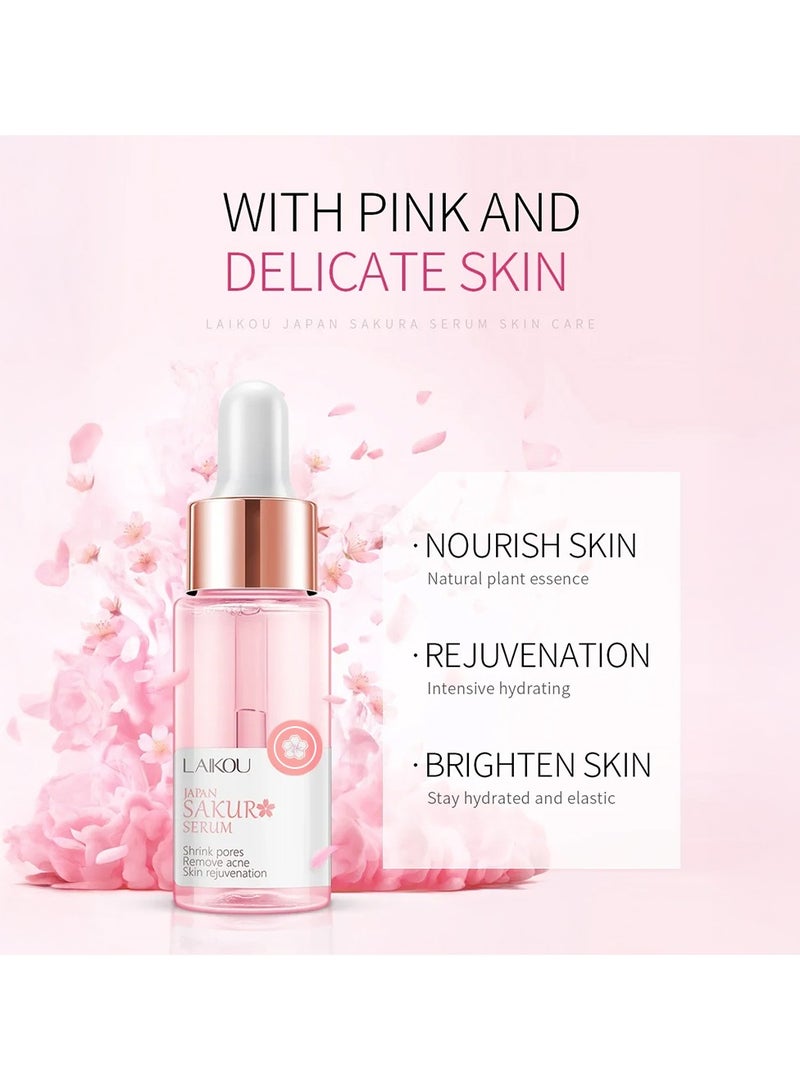 لايكو سيروم ساكورا الياباني للوجه لتجديد شباب البشرة ، علاج توحيد اللون وشد المسام ، مصل ترطيب مهدئ للبشرة ، 17 مل - Image 3