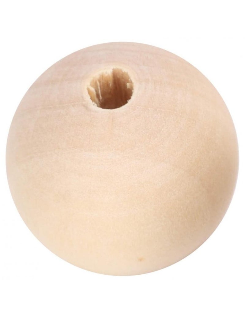 Alissa Natural Wooden Beads, Natural Round DIY Wooden Beads, Curtain Beads Rosary Beads for Family Friends Necklaces Necklaces(True color, 12mm-80pcs)  - Image 2