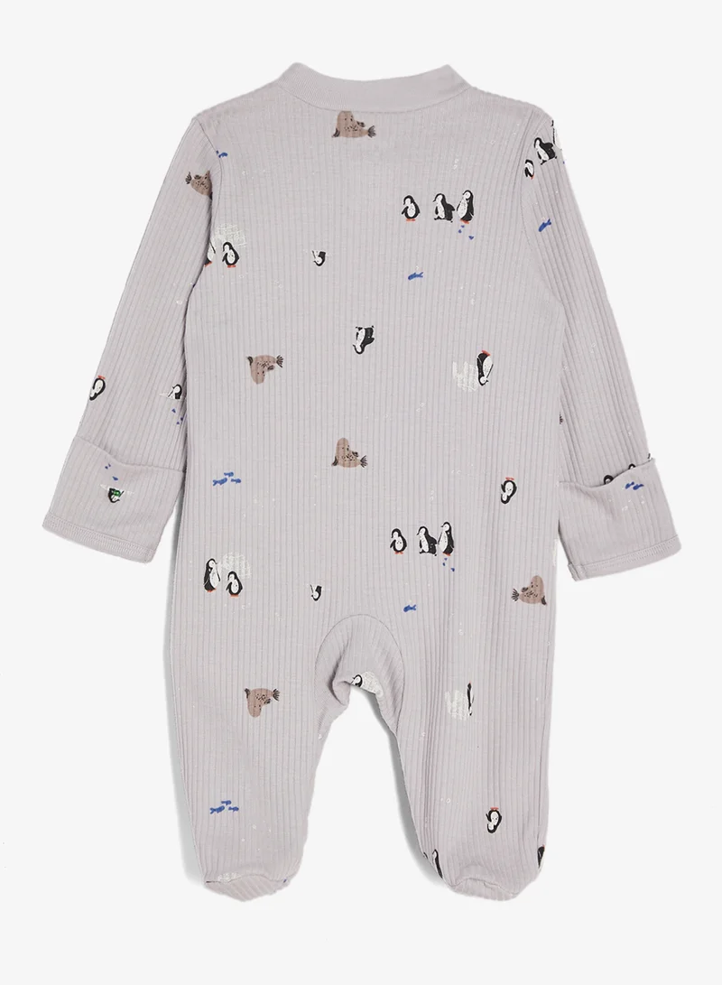 carter's Infant Printed Interlock Footed Rompers