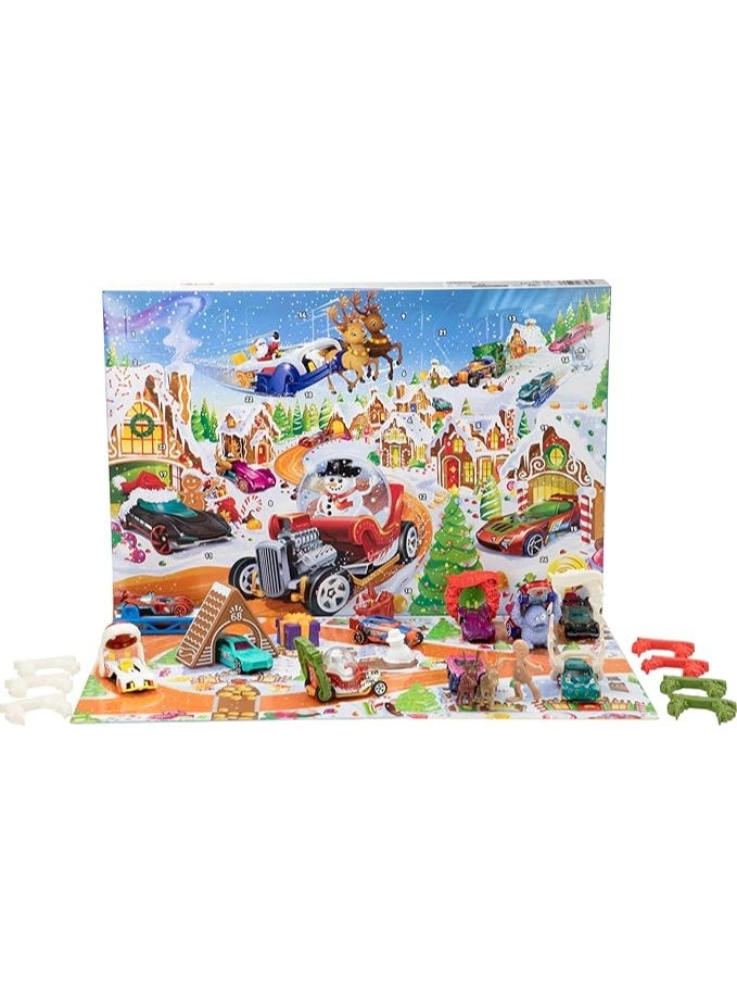 Hot Wheels تقويم مغامرات هوت ويلز ومجموعة سيارات JCB47 - Image 5