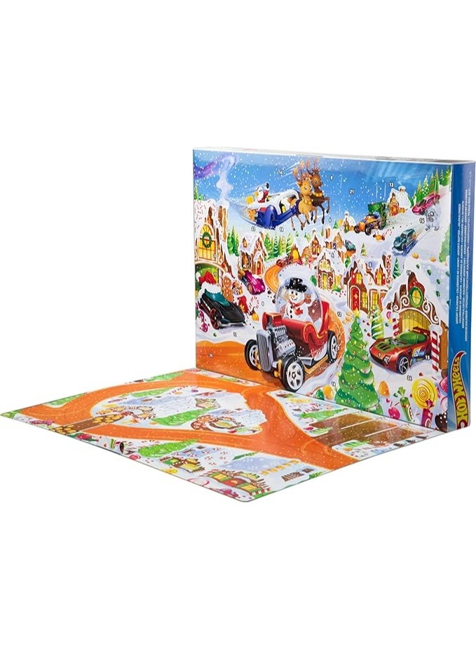 Hot Wheels تقويم مغامرات هوت ويلز ومجموعة سيارات JCB47 - Image 4