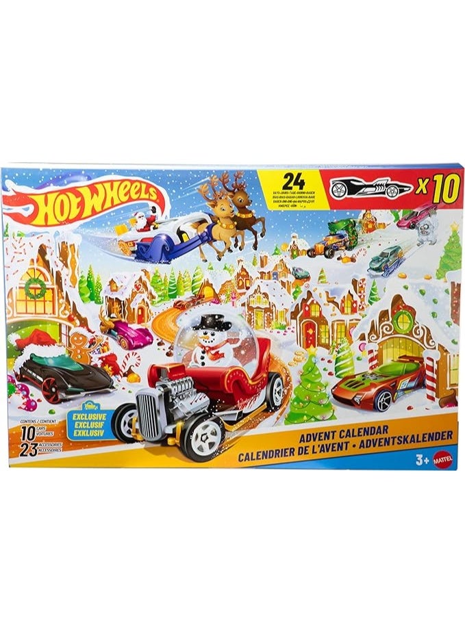 Hot Wheels تقويم مغامرات هوت ويلز ومجموعة سيارات JCB47 - Image 1