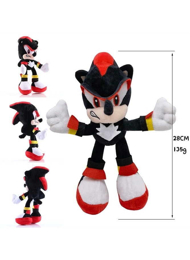 Classic Sonic Plush Stuffed Toys for Kids, Soft Figures, Black - Image 1