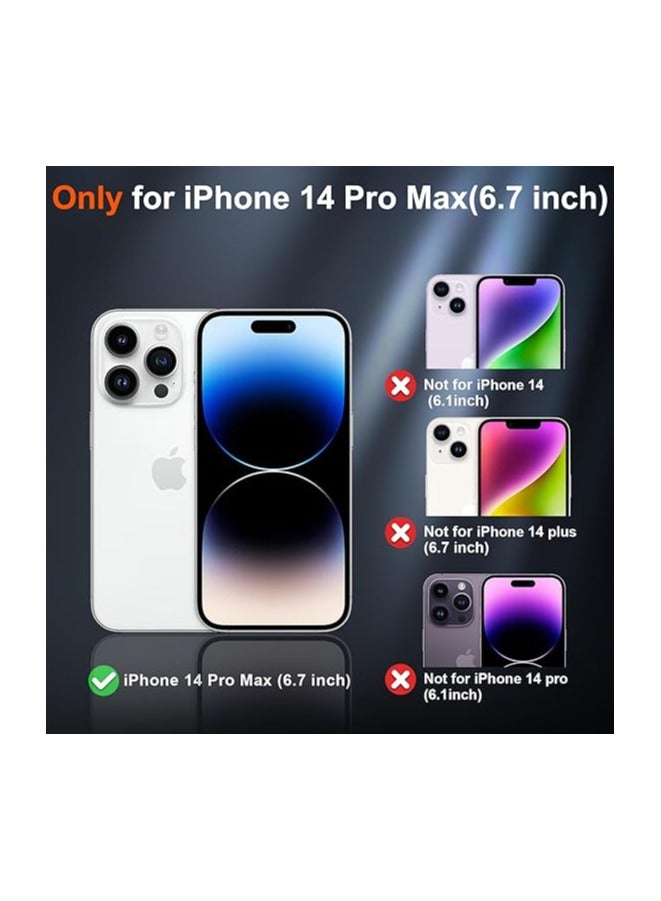 Denx Matte Magnetic case for iPhone 14 Pro Max , High Grade Drop Protection with Shockproof Strip, Translucent Matte Back Phone Case (Deep Red)  - Image 2