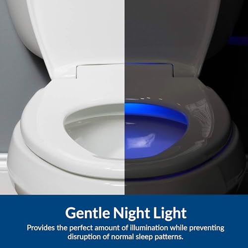 Bemis Radiance Heated Night Light Toilet Seat, Slow Close Adjustable Fit Long Lasting Plastic Seat, Round, White - Image 4