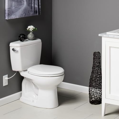 Bemis Radiance Heated Night Light Toilet Seat, Slow Close Adjustable Fit Long Lasting Plastic Seat, Round, White - Image 3