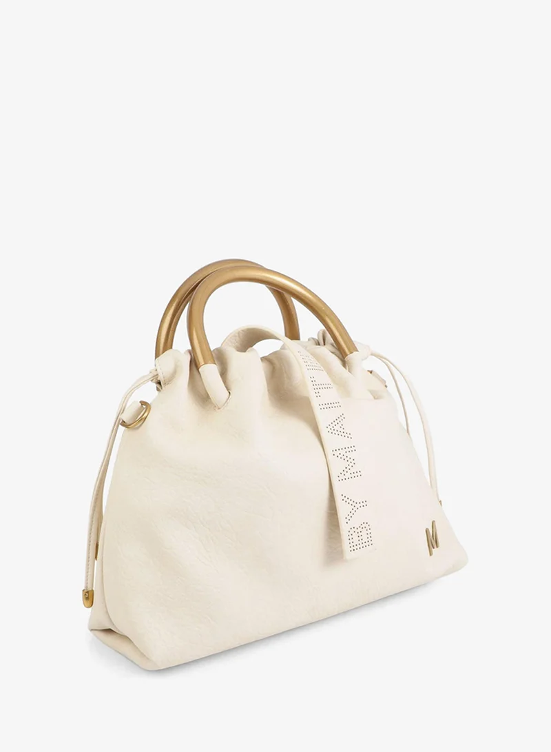 لولا كساديمونت Faux Leather Round Handle Bag
