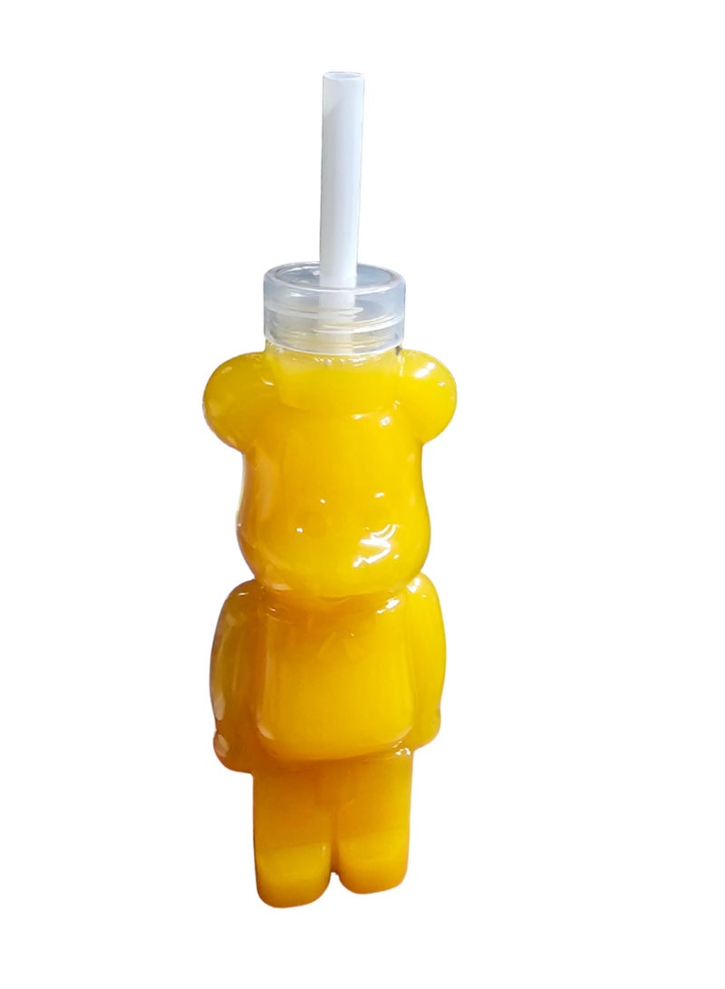 كوب شراب على شكل دب لطيف مع غطاء وشاليمو – تصميم محكم الإغلاق وخالٍ من BPA - Image 4