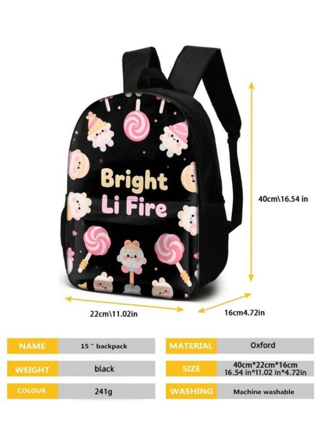 واضح من النار حقيبة كرتونية من ثلاث قطع، يسهل التعامل معها في مناسبات مختلفة (متوفرة للطلاب والأطفال والأصدقاء في النزهايات وتسلق الجبال والتعليم المدرسي وما إلى ذلك) | الكتفين + حقائب اليد + حقائب القرطاسية | موسم العودة إلى المدرسة / هدايا المهرجان - 40 - Image 5