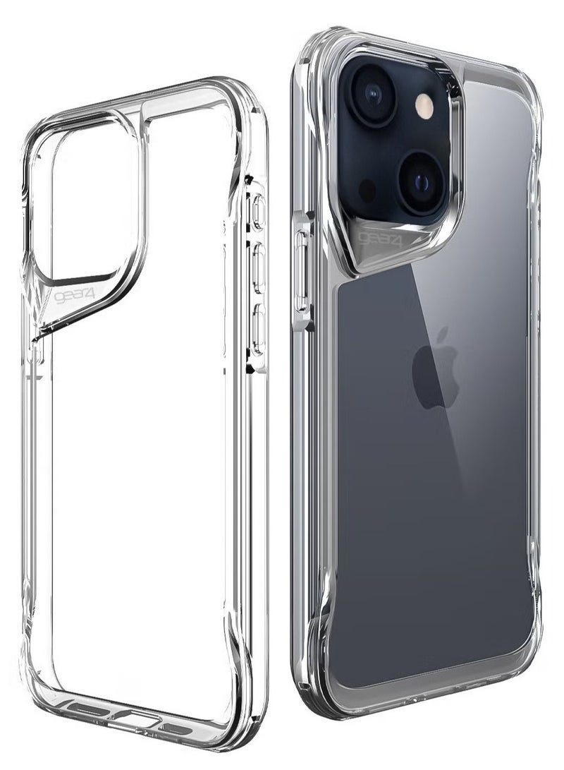 جراب Gear4 Crystal Palace لهاتف iPhone 13/14/15 مقاس 6.1 بوصة من البولي كربونات - شفاف