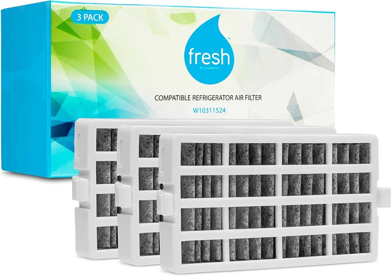 Mist Fresh W10311524 Refrigerator Air Filter Replacement for Whirlpool, W10311524, AIR1, Maytag, Kitchenaid, and Jenn-Air, FreshFlow (3 Pack) - Image 1