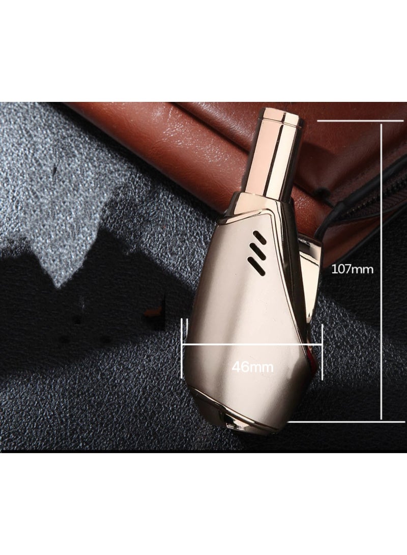 360-degree windproof torch lighter, cigar lighter, gas lighter, charcoal lighter, adjustable flame, refillable metal lighter (butane not included) - Image 2