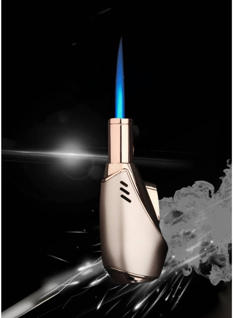 360-degree windproof torch lighter, cigar lighter, gas lighter, charcoal lighter, adjustable flame, refillable metal lighter (butane not included) - Image 1
