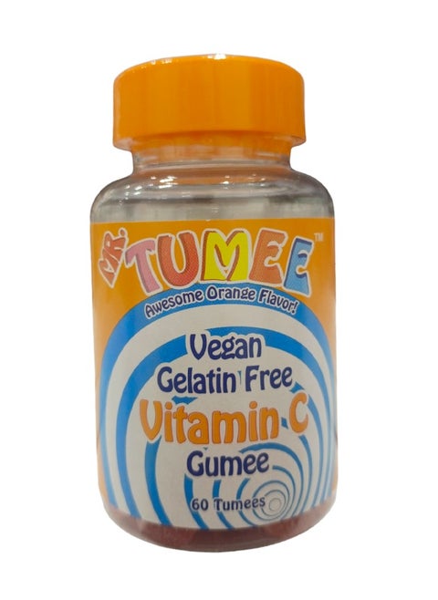 Vitamin C Gumee 60 Tumees Delicious Orange Flavor, Vegan And Gelatin Free