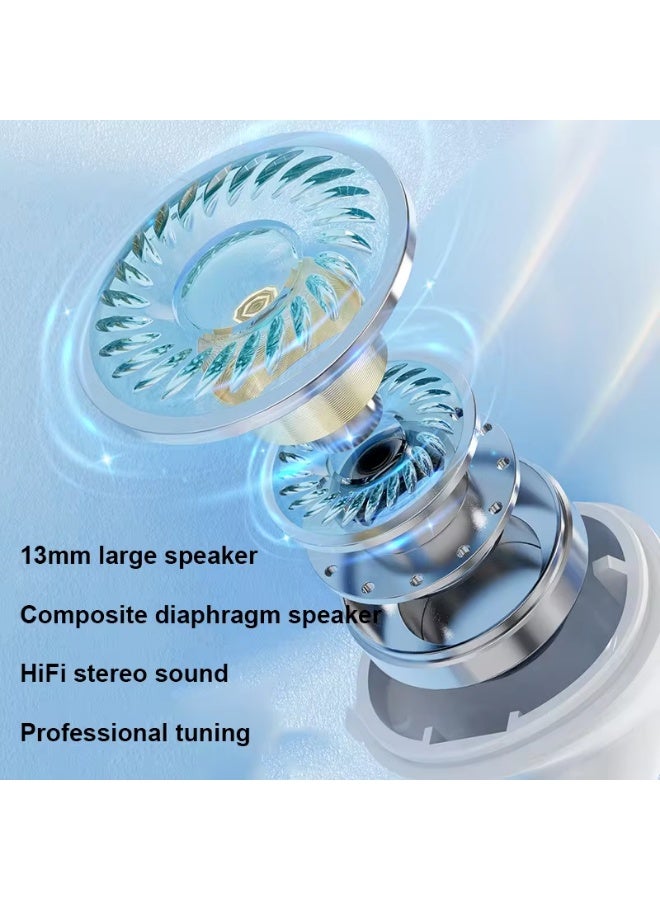 caijin Wireless Earbuds Bluetooth 5.4 Headphones, X87 Waterproof Stereo Earbuds with Mic, In-Ear Headphones with LED Battery Display for iPhone/Andriod Phone/Work/Sports, 40 Hours Playtime - Image 2