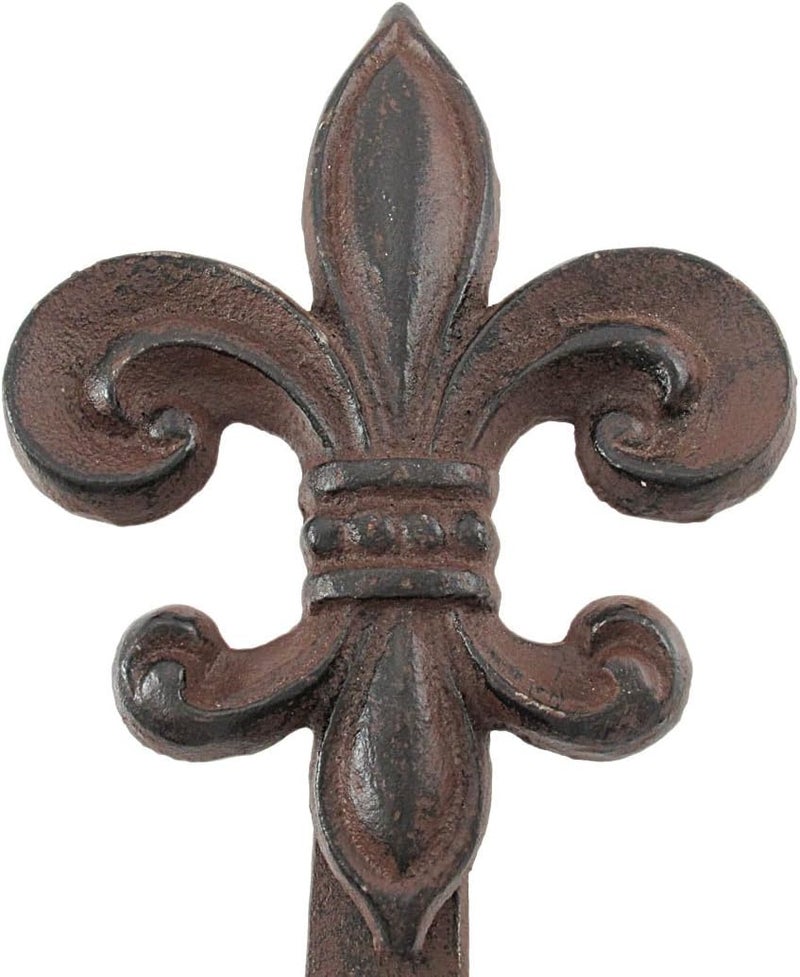 Upper Deck Rustic Cast Iron Fleur De Lis Door Knocker - Image 2