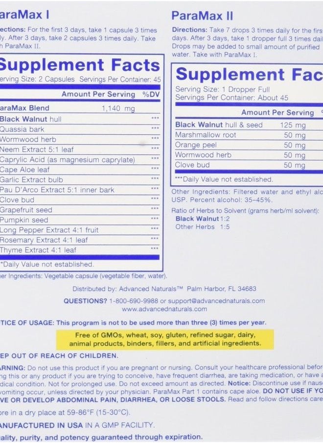 Advanced Naturals - Paramax 2-Part Kit - Image 1