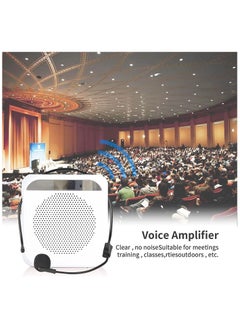 Y&D Voice Amplifier with Wired Microphone Headset, Portable Rechargeable PA System Speaker Personal Speech Amplifier, Loudspeaker for Teachers, Tour Guides/Coaches Metting/Yoga/Fitness (White)  - Image 5