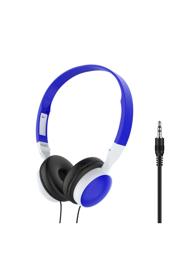 Generic - Wired Headset Piano Keyboard Computer Office Online Class Training Headphones Overhead Style Digital Audio Devices-Color:Dark Blue Without Wheat PE Bag - Image 1