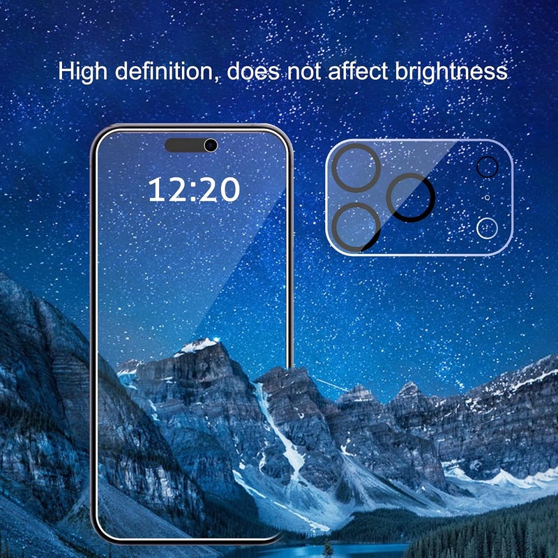 Ailun 3Pack for iPhone 17 Pro Privacy Screen Protector [6.3 inch]+ 3Pack Camera Lens Protector with Installation Frame,Dynamic Island Compatible,Anti Spy Tempered Glass[Not for iPhone 17/17ProMax/Air] - Image 3
