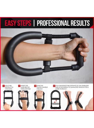 7 Pack Hand Grip Strengthener Trainer Kit, Wrist Exerciser Strengthener Trainer, Hand Grip Strengthener, Hand Extension Exerciser, Finger Stretcher, Stress Relief Ball Forearm Workout Ring for Muscle Building Recover - view 3