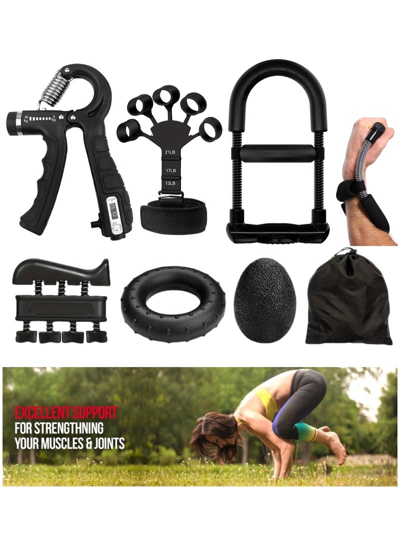 مجموعة من 6 قطع لتقوية قبضة اليد، جهاز تقوية المعصم، جهاز تقوية قبضة اليد - Image 1