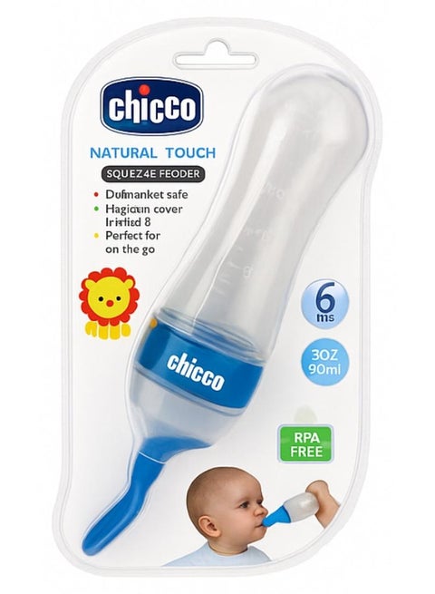 Silicone Baby Spoon Feeder Bottle – Squeeze Feeding Bottle for Purees & Cereal – BPA Free – 90ml – From 6 Months+