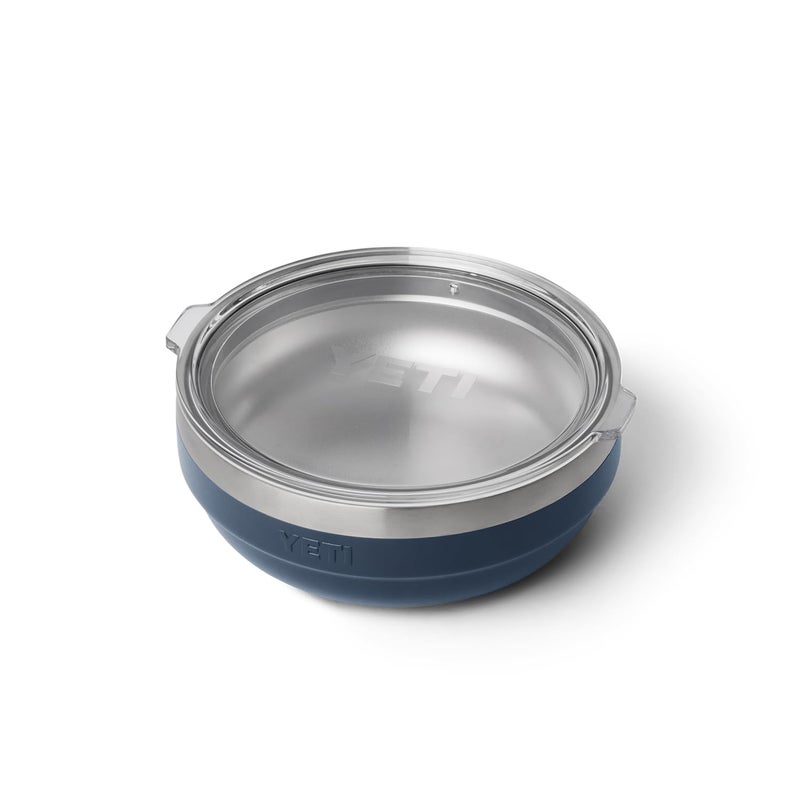 YETI Rambler Low Bowl, Vacuum Insulated, Stackable and Nestable Stainless Steel Bowl with Lid, 0.7 Quart, Navy - Image 1