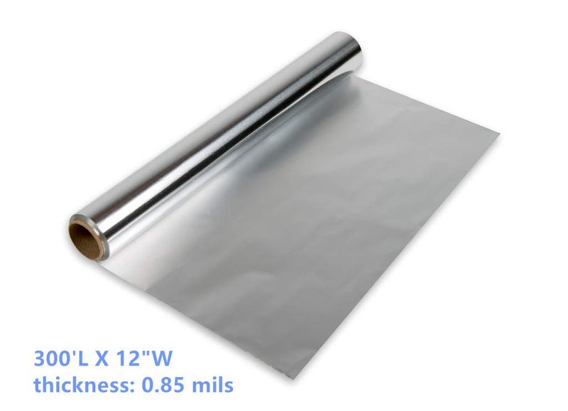BBQMFG Heavy Duty Aluminum Foil, Food Grade Aluminum Foil Roll 12 Inches X 300 Feet - 300 Square Feet, 0.85mil Thickness - Image 4