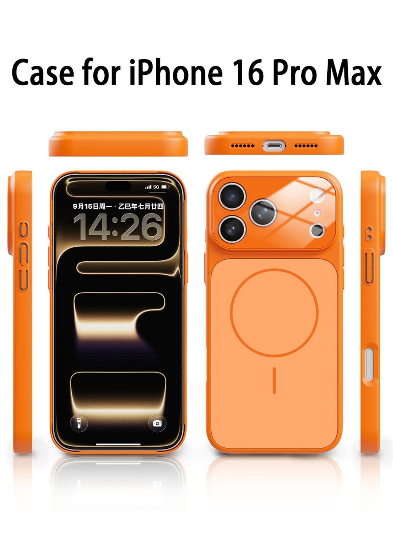 iPhone 16 Pro Max Magnetic Protective Case Modern Trend Design Shock Resistant Frame Anti Yellow MagSafe Supported Phone Cover - Image 1