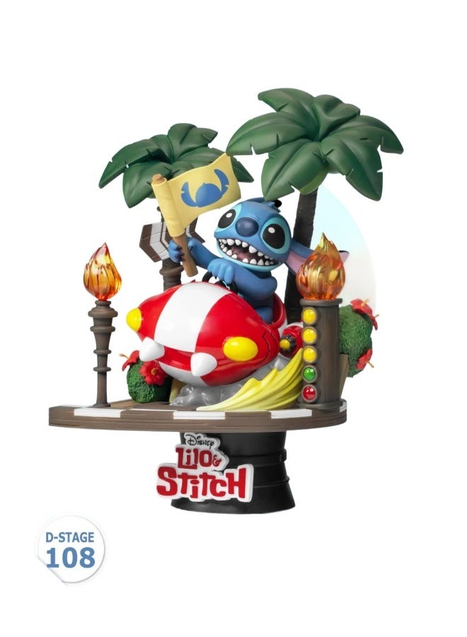 BEAST KINGDOM D-Stage Disney Lilo & Stitch Stitch Racing Car D-Stage 108 Diorama Toy (14.6 Cm) - Image 2