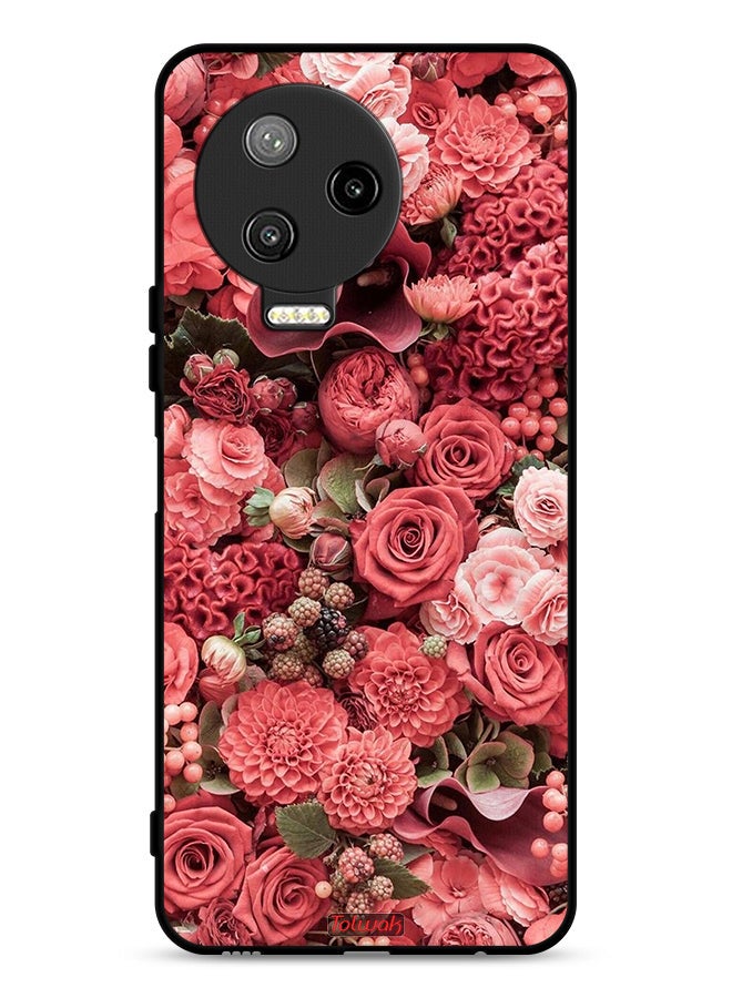 Tolwak Infinix Note 12 Pro 4G Protective Case Cover Peach Roses - Image 1