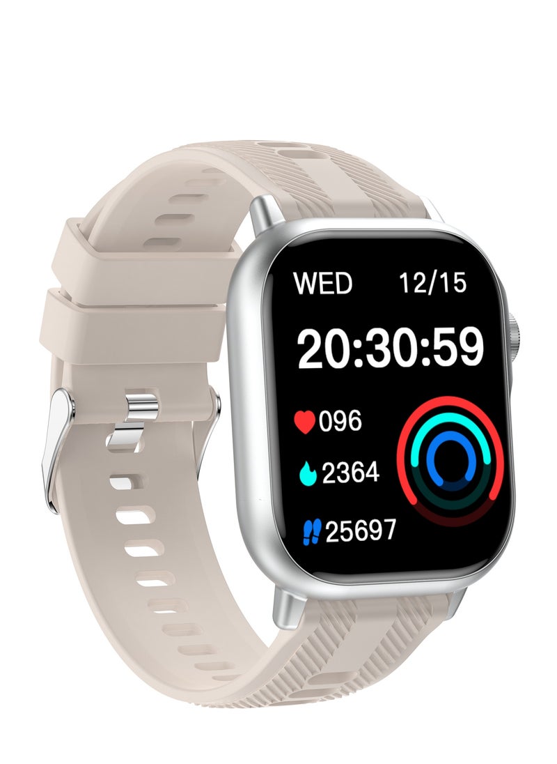 HW B05 smartwatch, AMOLED always displays Bluetooth call waterproof fitness watch, compatible with Android and iOS white  - Image 3