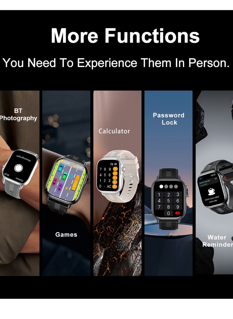 HW - B05 smartwatch, AMOLED always displays Bluetooth call waterproof fitness watch, compatible with Android and iOS white - Image 1