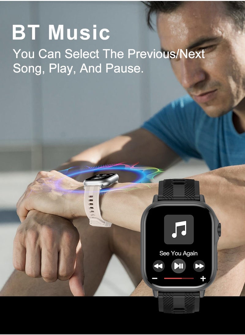 HW - B05 smartwatch, AMOLED always displays Bluetooth call waterproof fitness watch, compatible with Android and iOS white - Image 1