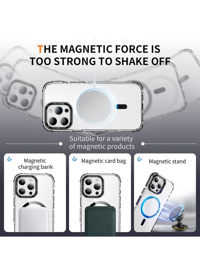 S-TOP Case For iPhone 16 Pro Rainbow Series Transparent MagSafe Lens Holder Phone Case - Image 3