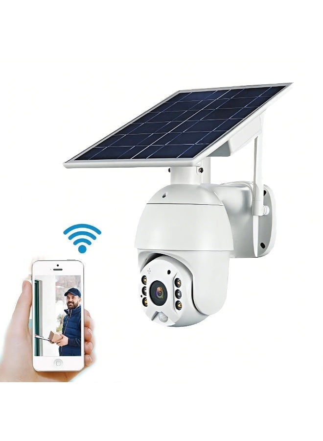 كروني كاميرا Rbx-S10 منخفضة الطاقة تعمل بالواي فاي تعمل بالطاقة الشمسية بدقة 1080 بكسل عالية الدقة تعمل بالطاقة الشمسية للمراقبة الخارجية وكاميرا CCTV مقاومة للماء للمنزل الذكي ونظام إنذار صوتي ثنائي الاتجاه ضد التسلل - Image 1