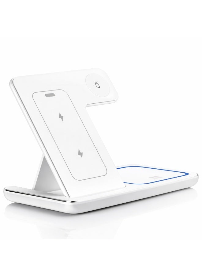 TaimAs 3-in-1 Foldable Wireless Charging Stand – Fast Charging Dock for iPhone, Apple Watch & AirPods - Image 1