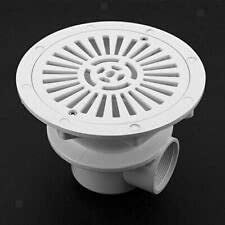 WATERTECH SYSTEMS Swimming Pool Circular ABS Main drain for Concrete Pool,Underwater Round strong & Durable Floor Drain Rapid Outflow System (170mm in Diameter,2 inch Internal connection) - Image 1