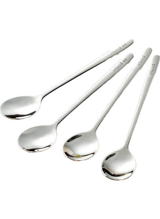 Onlycook Antibacterial Stainless Steel Spoon, Long Handle Soup Spoon, 316L Food Grade, Household Eating Spoon, Small Soup Spoon, Tablespoon, 2-Piece Set - Image 2