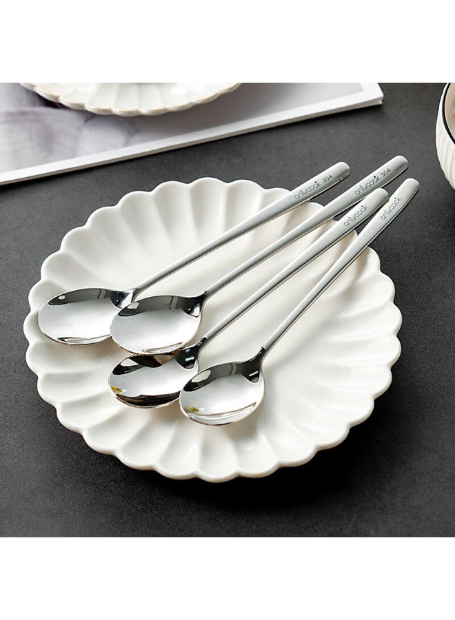 Onlycook Antibacterial Stainless Steel Spoon, Long Handle Soup Spoon, 316l Food Grade, Household Eating Spoon, Small Soup Spoon, Tablespoon, 2-piece Set - Image 2