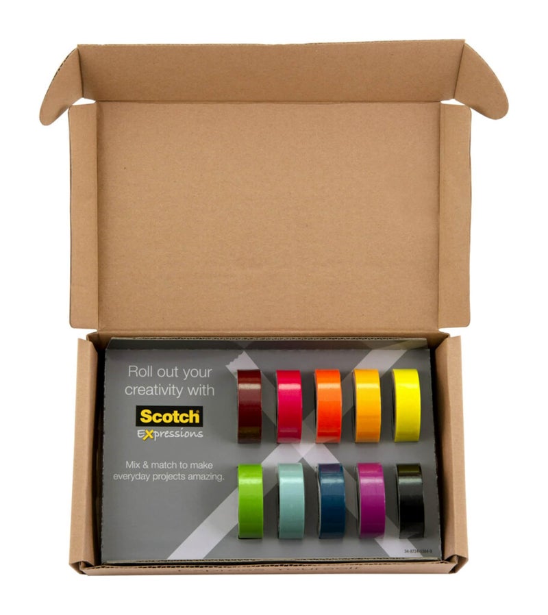 Scotch Washi Tape, 10 Rolls, Great for Use in Bullet Journal, School Supplies, Craft Supplies, and Teacher Appreciation Gifts (C317-10-SIOC) - Image 3