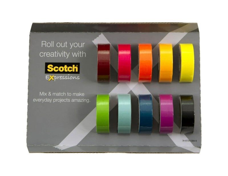 Scotch Washi Tape, 10 Rolls, Great for Use in Bullet Journal, School Supplies, Craft Supplies, and Teacher Appreciation Gifts (C317-10-SIOC) - Image 1