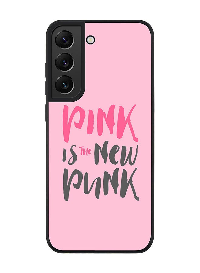 Stylizedd Rugged Black edge case for Samsung Galaxy S21 5G Slim fit Soft Case Flexible Rubber Edges Anti Drop TPU Gel Thin Cover - Pink is the new punk - Image 1