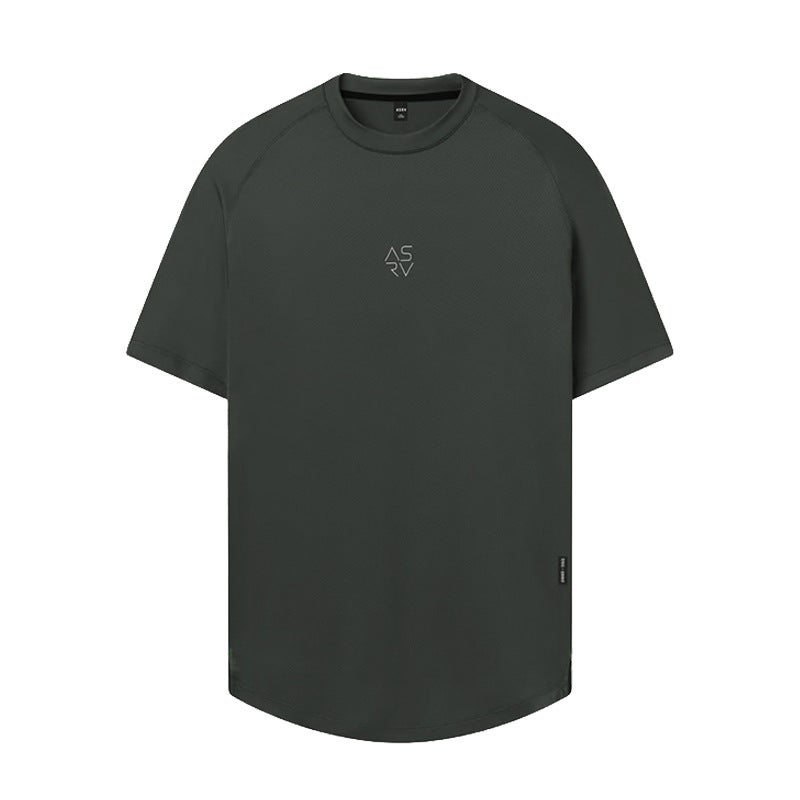 Cross-Border Men''s Clothing Summer Men''s T-Shirt Style Youth Raglan Short-Sleeved Men''s T-Shirt High Elasticity Quick-Drying Sports Base Shirt