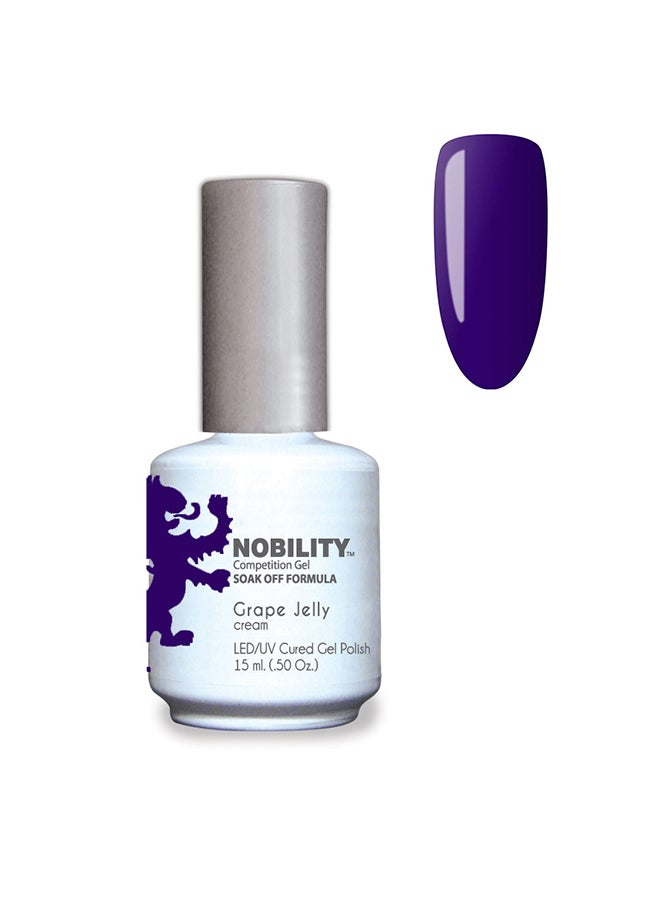 Gel Nail Polish 15 ml, Long Lasting, Chip Resistant, Requires Drying Under UV Led Lamp Grape Jelly Nbgp162